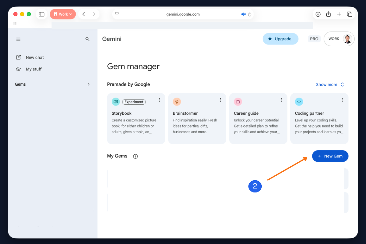 Gemini &mdash; create a new Gem for your coaching system